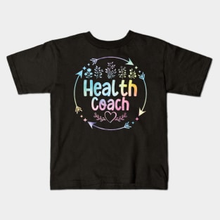 Health Coach cute floral watercolor Kids T-Shirt